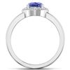 Image 2 : Natural 1.82 CTW Tanzanite & Diamond Ring 14K White Gold - REF-71M9T