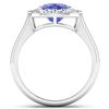 Image 2 : Natural 3.61 CTW Tanzanite & Diamond Ring 14K White Gold - REF-127N3R