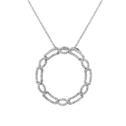 0.57 CTW Diamond Necklace 14K White Gold - REF-70Y6X