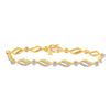 Image 1 : 1/2 CTW Womens Round Diamond Cluster Link Bracelet 10kt Yellow Gold - REF-68X2T