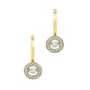 Image 1 : 1/3 CTW Womens Round Diamond Moving Dangle Earrings 10kt Yellow Gold - REF-47W6H