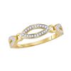 1/10 CTW Womens Round Diamond Fashion Band Ring 10kt Yellow Gold - REF-12W2H