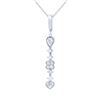 Image 1 : 0.97 CTW Princess Diamond Necklace 14K White Gold - REF-133W9H