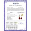 Image 2 : Genuine 6.63 ctw Ruby & Diamond Earrings 14KT White Gold - REF-28A3K