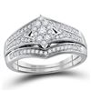 Image 1 : 1/2 CTW Round Diamond Bridal Wedding Ring 10kt Yellow Gold - REF-54R5X