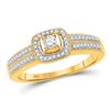 Image 1 : 1/4 CTW Round Diamond Solitaire Bridal Wedding Engagement Ring 10kt Yellow Gold - REF-30N5A