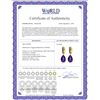 Image 2 : Genuine 13.2 ctw Amethyst Earrings 14KT Yellow Gold - REF-67Z5N