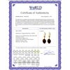 Image 2 : Genuine 6.25 ctw Garnet Earrings 14KT Yellow Gold - REF-44P3H
