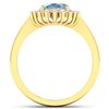 Image 2 : Natural 2.29 CTW Aquamarine & Diamond Ring 14K Yellow Gold - REF-45M2T