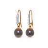 Image 1 : Genuine 8.18 ctw Pearl & Diamond Earrings 14KT Rose Gold - REF-37W6Y