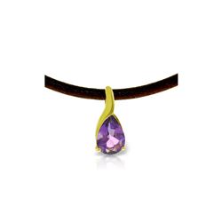 Genuine 4.7 ctw Amethyst Necklace 14KT Yellow Gold - REF-32V3W