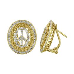 1.27 CTW Diamond Earrings 14K Yellow Gold - REF-107W2H