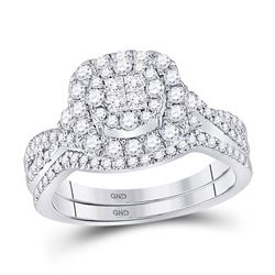 3/4 CTW Princess Diamond Bridal Wedding Ring 14kt White Gold - REF-95W5H