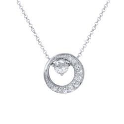 0.66 CTW Diamond Necklace 14K White Gold - REF-63R2K