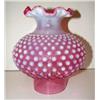 Image 1 : CRANBERRY GLASS LAMP SHADE