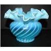 Image 1 : BLUE GLASS ROSE BOWL