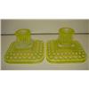 Image 1 : VASELINE GLASS CANDLE HOLDERS
