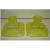 Image 2 : VASELINE GLASS CANDLE HOLDERS