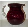 Image 1 : BLOWN RUBY GLASS PITCHER