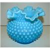 Image 2 : BLUE GLASS ROSE BOWL