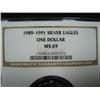 Image 2 : 1989-1991 SILVER EAGLE COINS