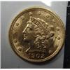 Image 1 : 1902 $2 ½ LIBERTY GOLD COIN
