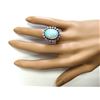 Image 4 : 8.33 CTW Natural Opal, Ruby And Diamond Ring In18K White Gold