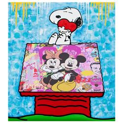 Jozza, "My House #4" Hand Signed Original Mixed Media on Canvas with COA.