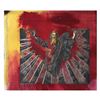 Image 1 : Steve Kaufman (1960-2010) "The Creation" One of a kind Hand Painted Silkscreen on Canvas Numbered 22