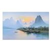 Image 1 : H. Leung, "Village at Dusk" Hand Embellished Limited Edition on Canvas, Numbered and Hand Signed wit