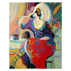 Isaac Maimon, "Elle" Original Acrylic Painting, Hand Signed with Certificate of Authenticity.