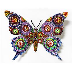 Patricia Govezensky- Original Painting on Cutout Steel "Butterfly CCLXXVI"