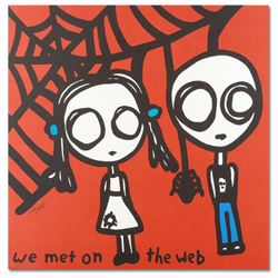  We Met on the Web  Limited Edition Lithograph by Todd Goldman, Numbered and Hand Signed with Certif