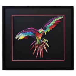 Patricia Govezensky- Original Painting on Laser Cut Steel "Macaw XIII"