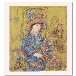 "Umbria's Garden" Limited Edition Serigraph by Edna Hibel (1917-2014), Numbered and Hand Signed with