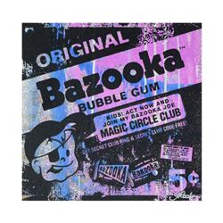 Gail Rodgers, "Bazooka Joe" One-of-a-Kind Hand-Pulled Silkscreen Mixed Media on Canvas, Hand Signed 