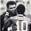 Image 2 : "Pele & Ali Hug" Print, Autographed by Legendary Brazilian Footballer, Pele.