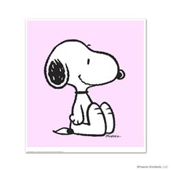 Peanuts, "Snoopy: Pink" Hand Numbered Limited Edition Fine Art Print with Certificate of Authenticit