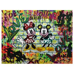 Nastya Rovenskaya- Mixed Media "Mickey & Minnie"