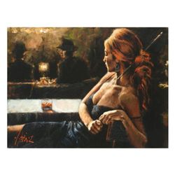 Fabian Perez, "Cynzia At Las Brujas" Hand Textured Limited Edition Giclee on Board. Hand Signed and 