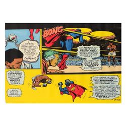 Ringo Daniel Funes (Protege of Andy Warhol's Apprentice, Steve Kaufman), "Superman vs. Ali" One-of-a