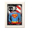 Image 1 : Mr. Brainwash, "Obama Superman (Silver)" Framed Limited Edition Silk Screen. Hand Signed and Numbere