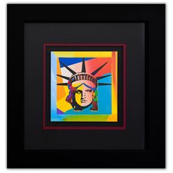 Peter Max- Original Lithograph  Liberty Head X (Mini) 