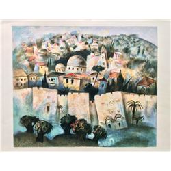 Gregory Kohelet- Original Serigraph "Sunrise in Jerusalem"