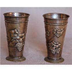 Israel Judaica: Pair of Cups for Kiddush