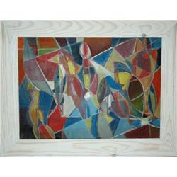 Avant Gard Painting: Abstract people and faces M.Helholz-Our