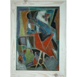 Avant Gard Painting: Abstract  Signed: M.Helholz-Our