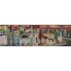 Israel paintings: City & sea