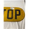 Image 3 : Rare Vintage School Bus Stop Sign Swing Arm and Double Sided. 24.5" x 8.25" Great Patina