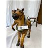 Image 2 : Nice Decorative Horse And Buggy With Extra Horse 29"x14" Shows Some Wear